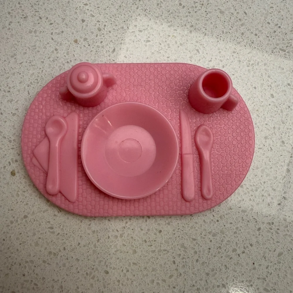 Vintage Playskool Play Around Dollhouse Series Kitchen Island Dishwasher Toaster